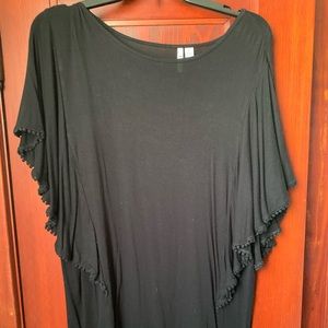 Black Batwing Top